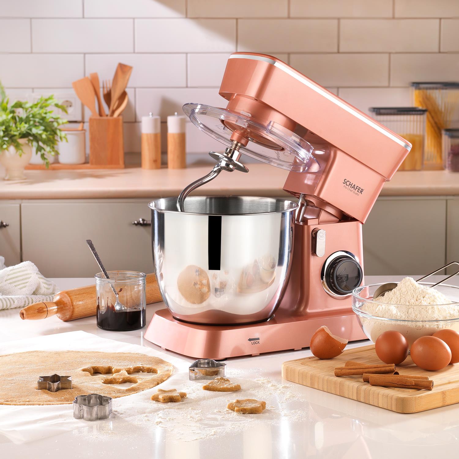 PRO CHEF GN PAN ステンレススチール 18/8 1/6x150mm Schafer Prochef Gusto Stand Mikser-Rosegold | Schafer