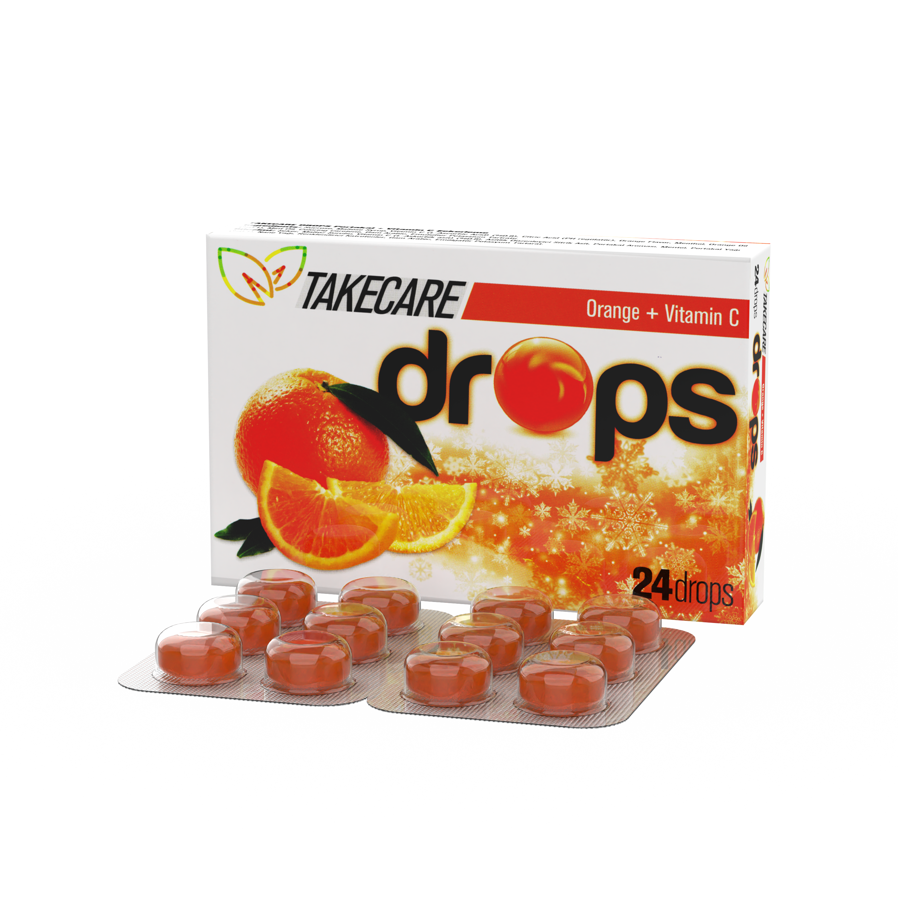 Portakal Aromalı C Vitamini içeren 24'lü DROPS 3'lü Paket