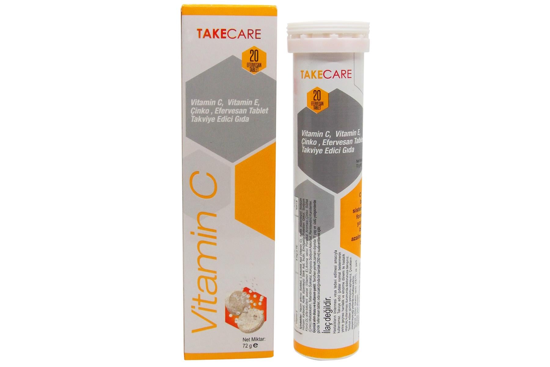 Vitamin C 1000mg-çinko Ve Vitamin E Içeren 20 Efervesan Tablet