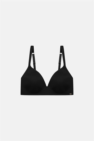 Sienna Siyah Comfort Bra Büyük Beden Toparlayıcı Sütyen- Balensiz, Dolgusuz, Kalın Askılı