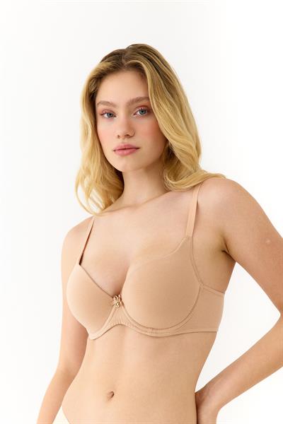 Mila Ten Pamuklu Sütyen- Balenli, Ayarlanabilir Askılı, Dolgusuz