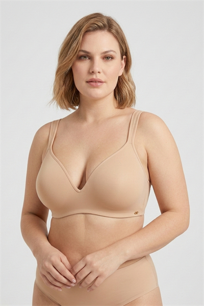 AMARELLEDesteksizSienna Ten Comfort Bra Büyük Beden Toparlayıcı Sütyen- Balensiz, Dolgusuz, Kalın Askılı