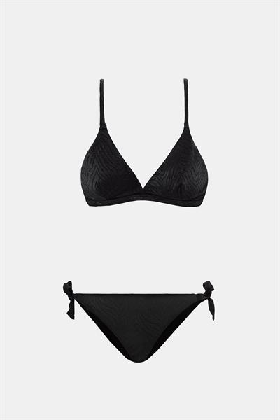 Bali Siyah Dolgusuz Üçgen  Bikini Takım
