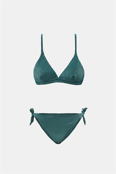 Bali Yeşil Dolgusuz Üçgen  Bikini Takım