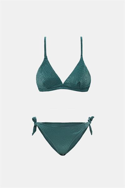 Bali Yeşil Dolgusuz Üçgen  Bikini Takım
