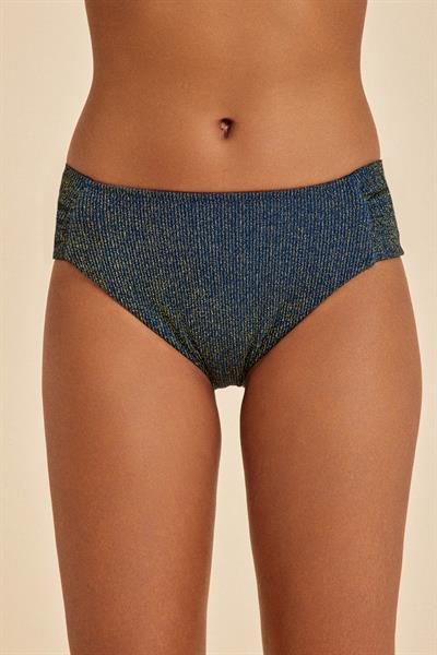 Maldives Lacivert Lurex Kumaş Bikini Alt