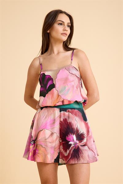 Paradise Sklamen İnce Askılı Şortlu Pijama Takım