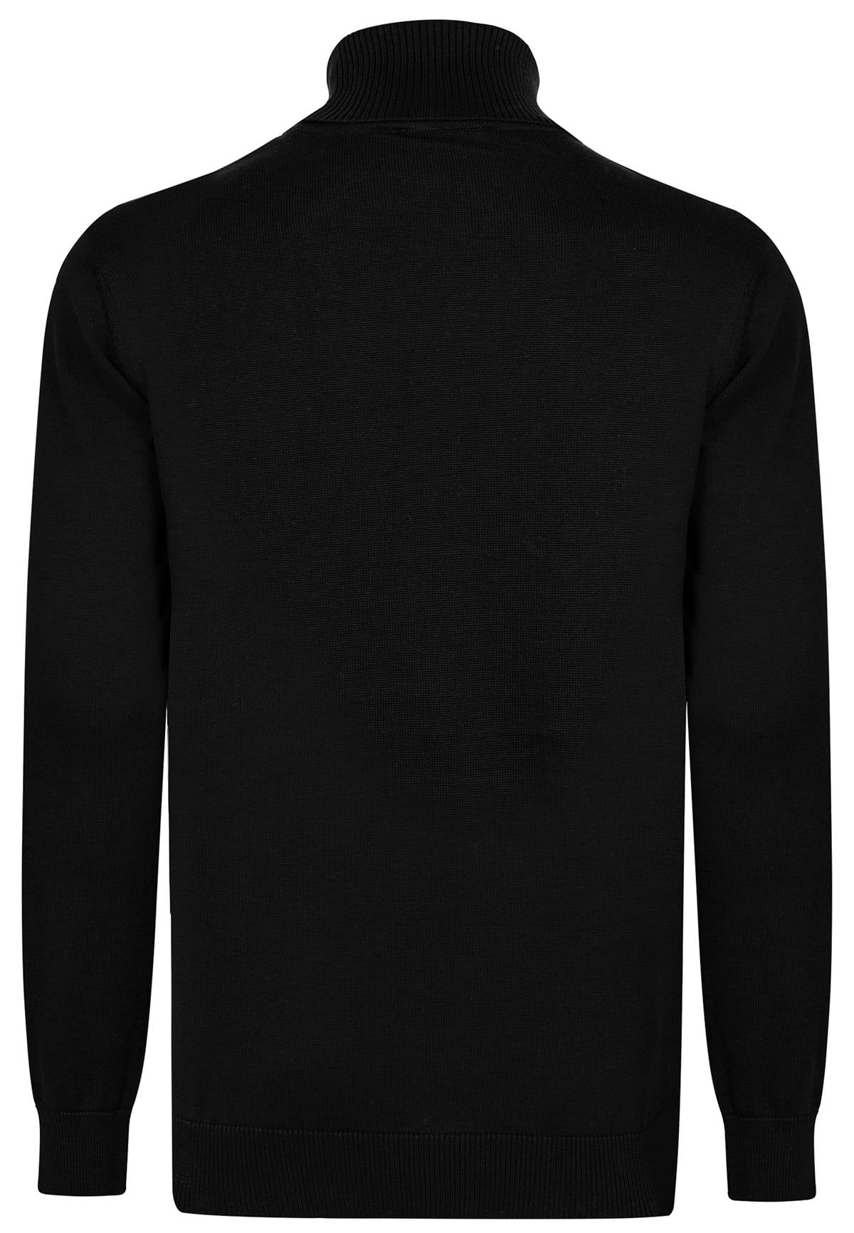 2li Balıkçı Yaka Kazak - Bej-Siyah