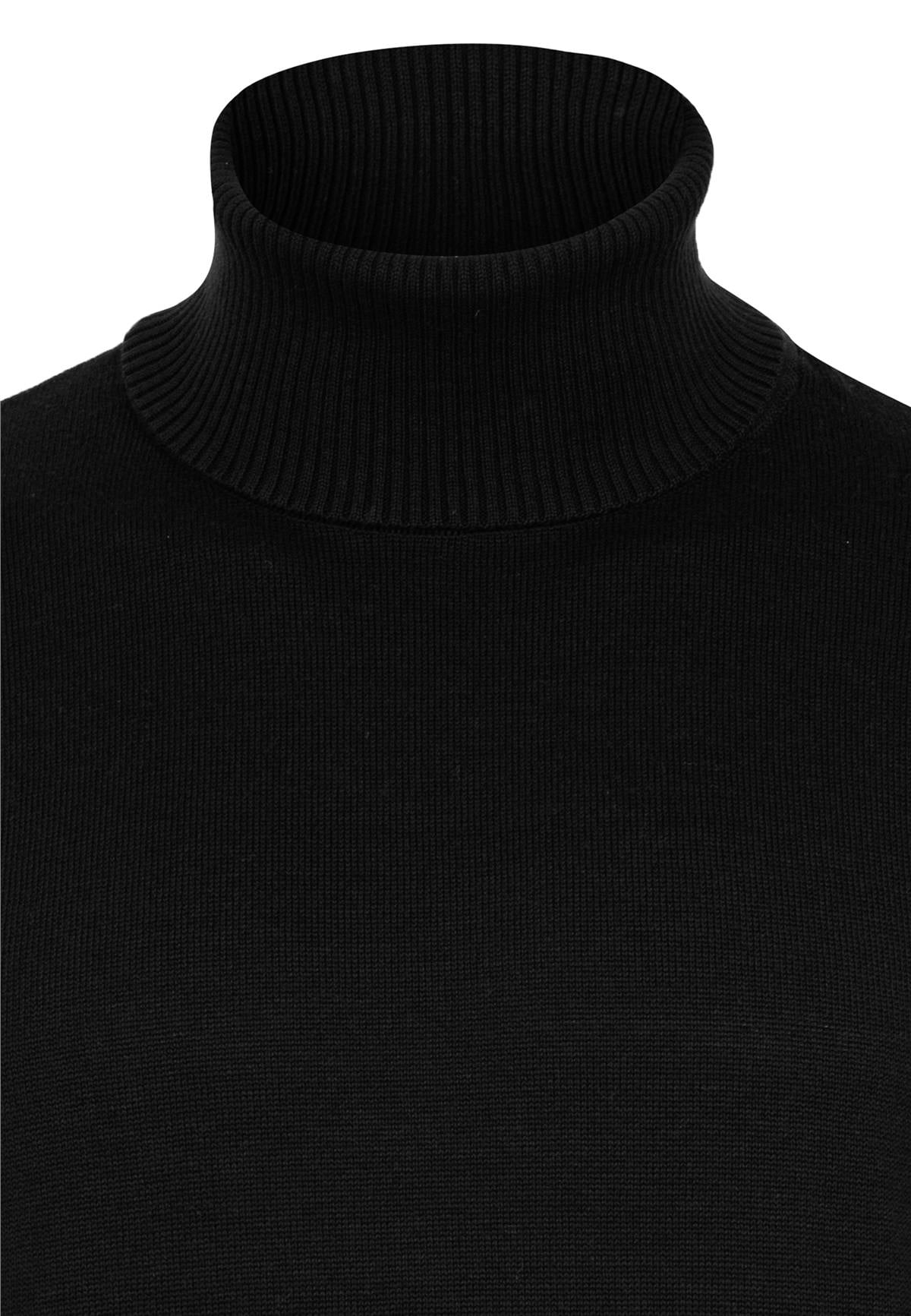 2li Balıkçı Yaka Kazak - Siyah-Bordo