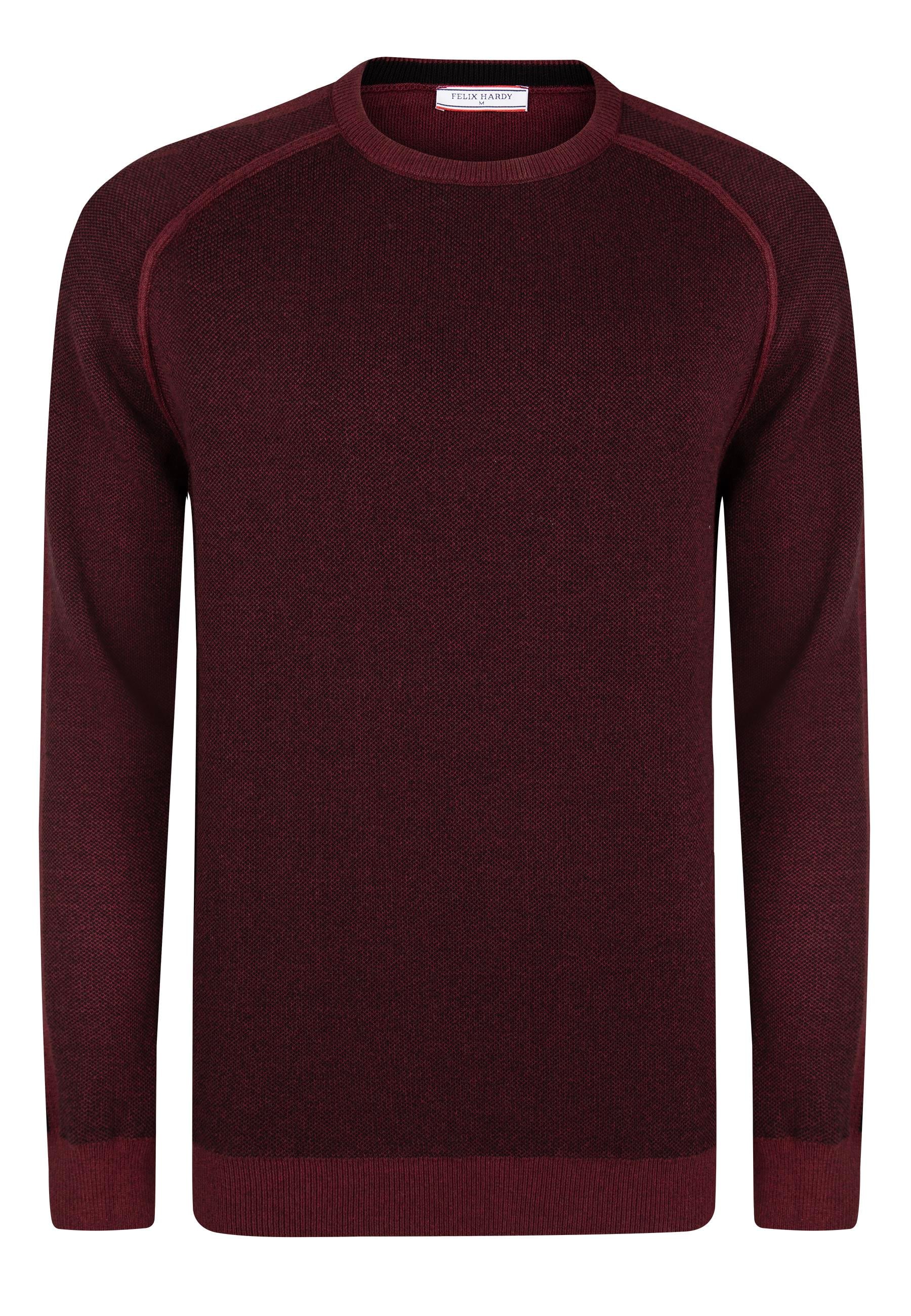 Bisiklet Yaka Basic Kazak - Bordo