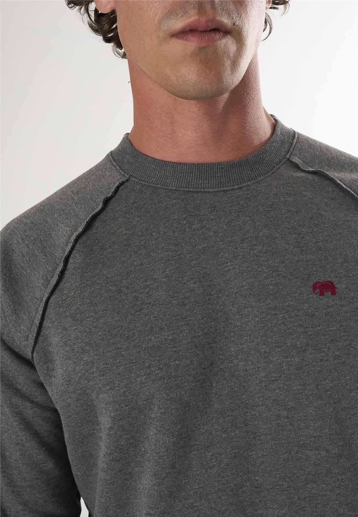 Bisiklet Yaka Basic Sweatshirt - Antrasit
