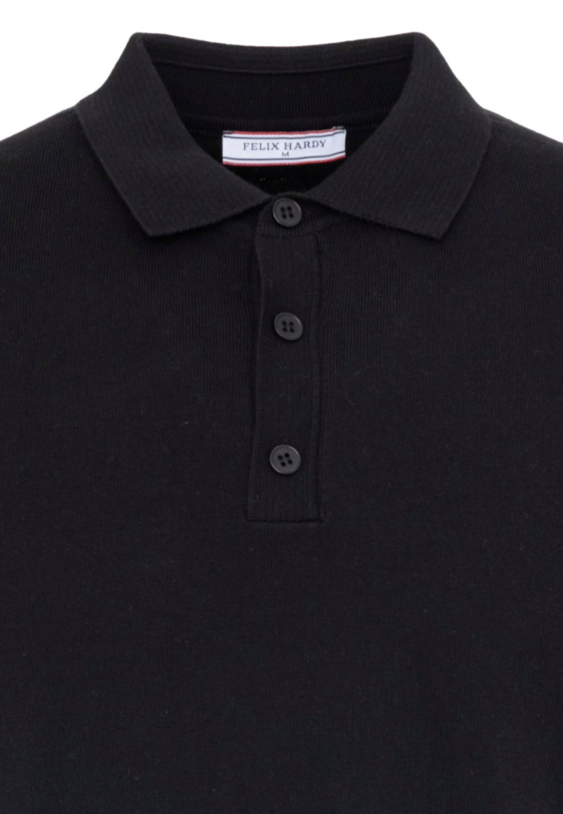Erkek 2li Polo Yaka Triko Tişört-Siyah-Bordo