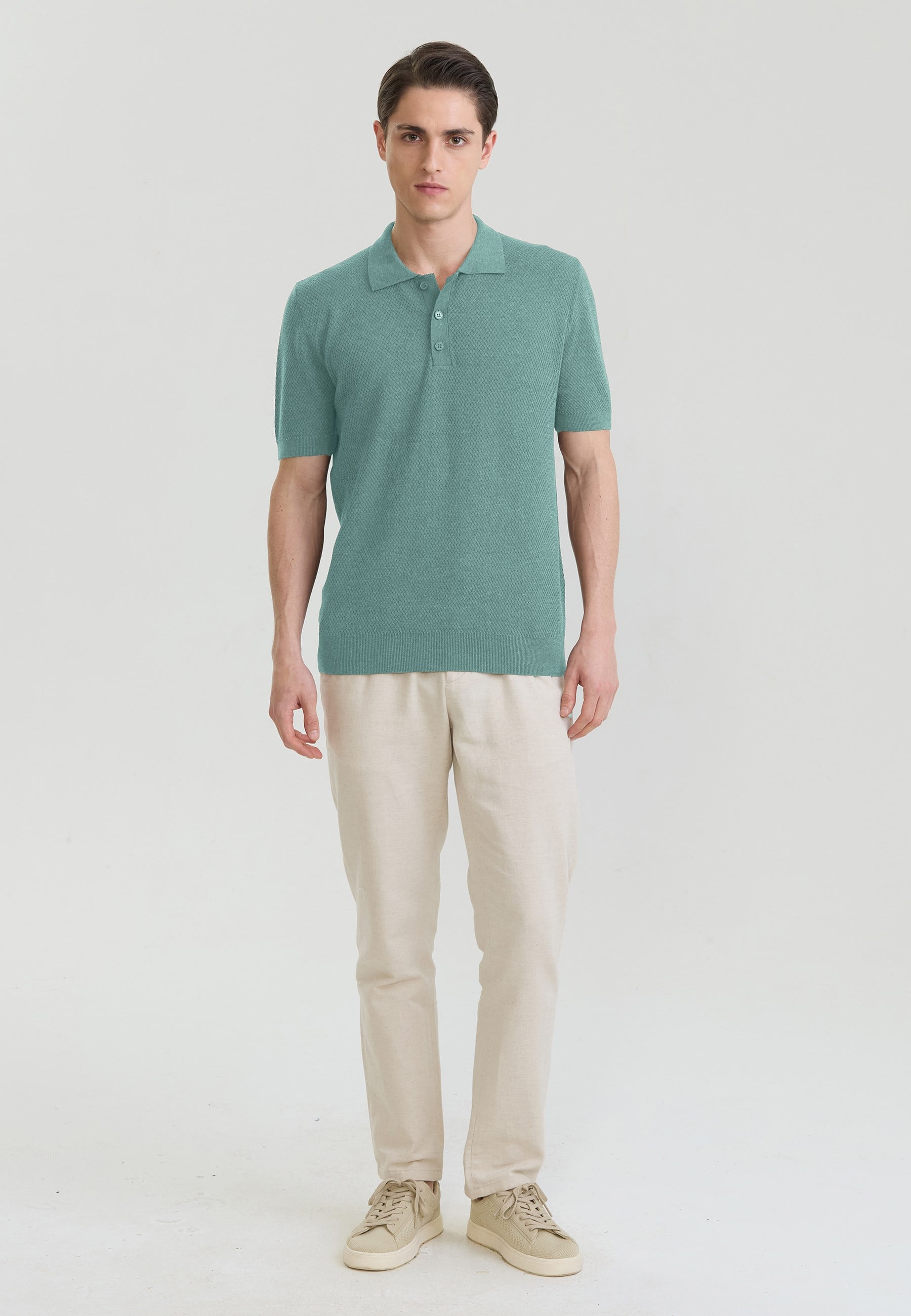 Erkek Basic Triko Polo T-Shirt