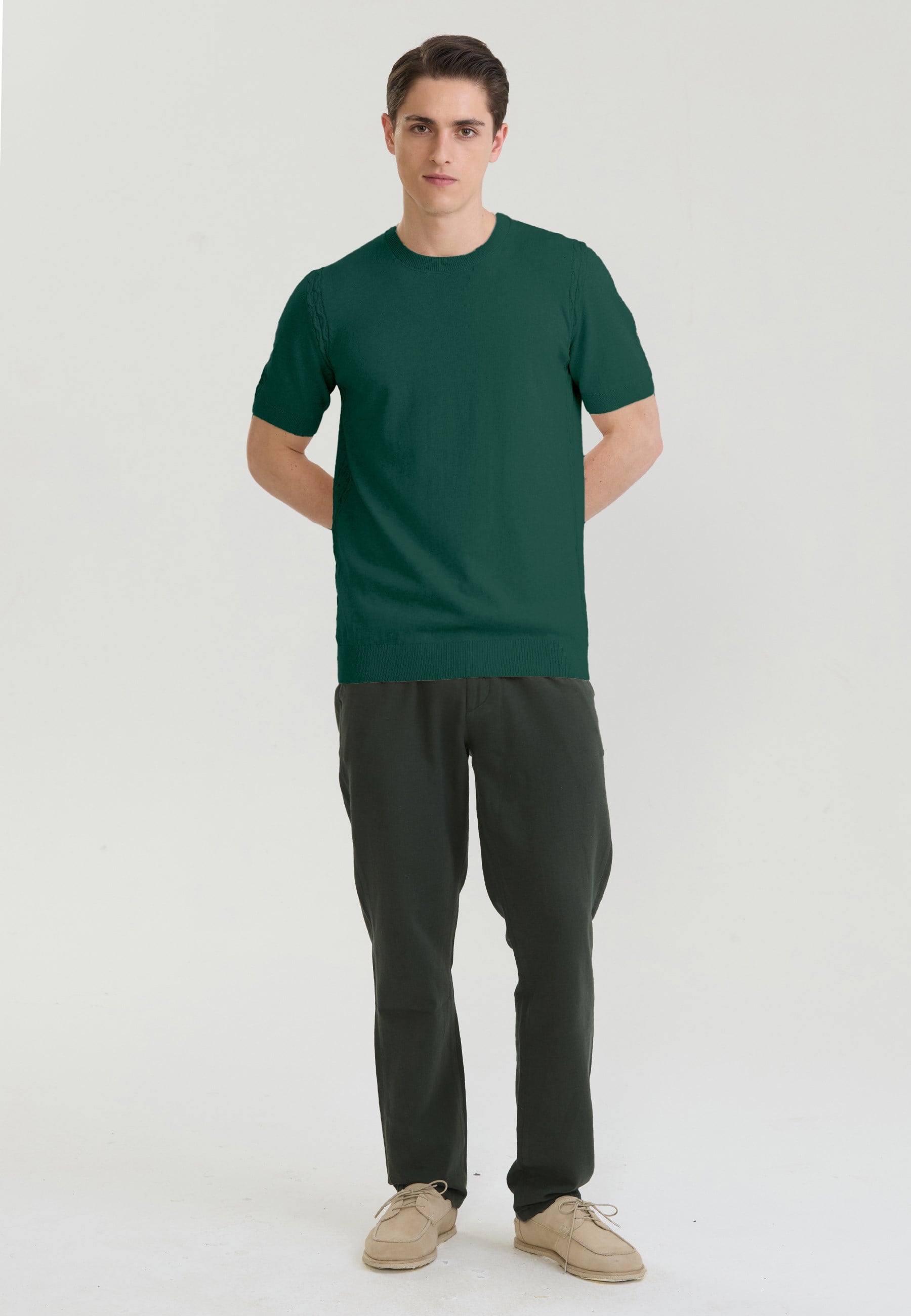 Erkek Basic Triko T-Shirt