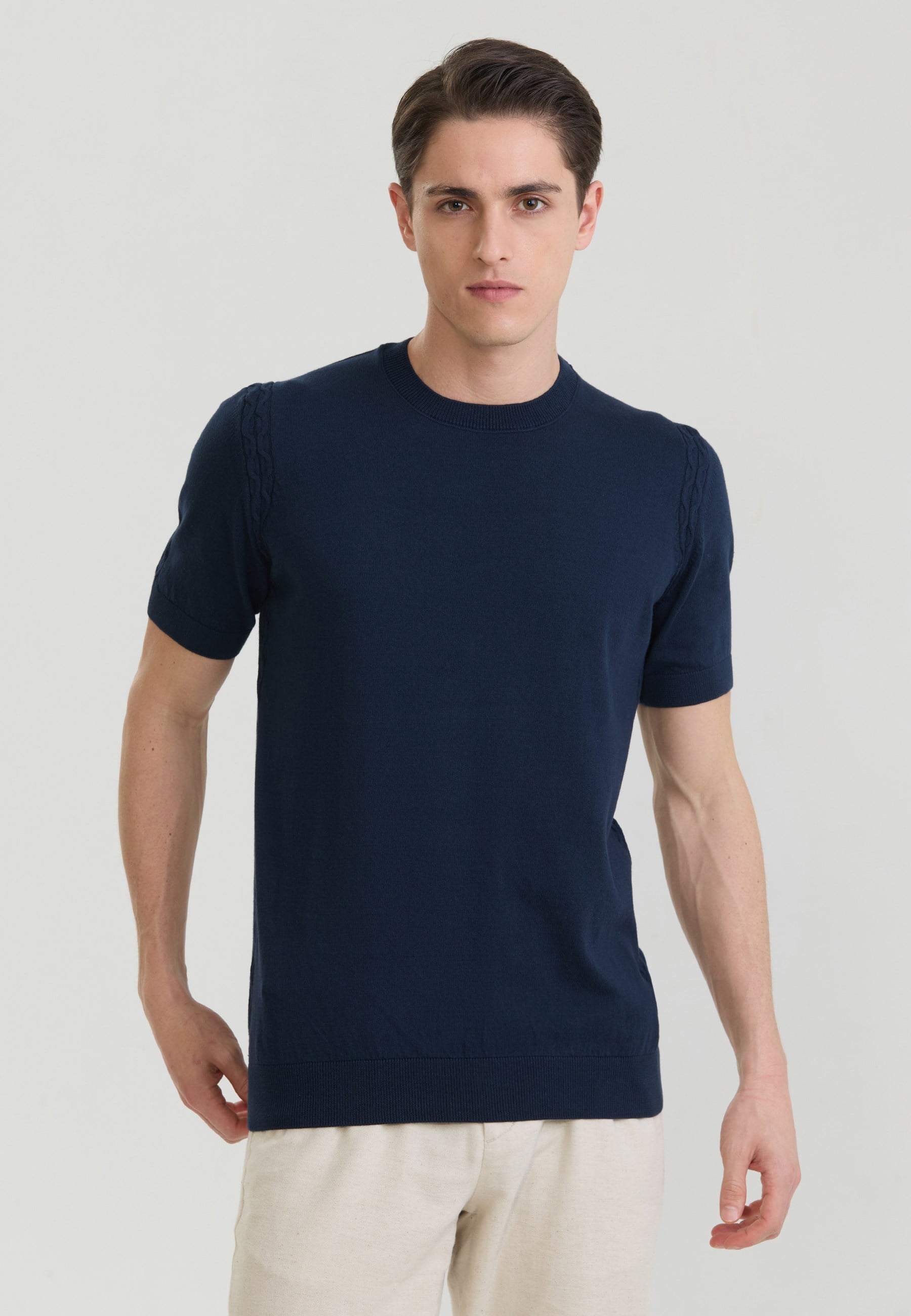 Erkek Basic Triko T-Shirt