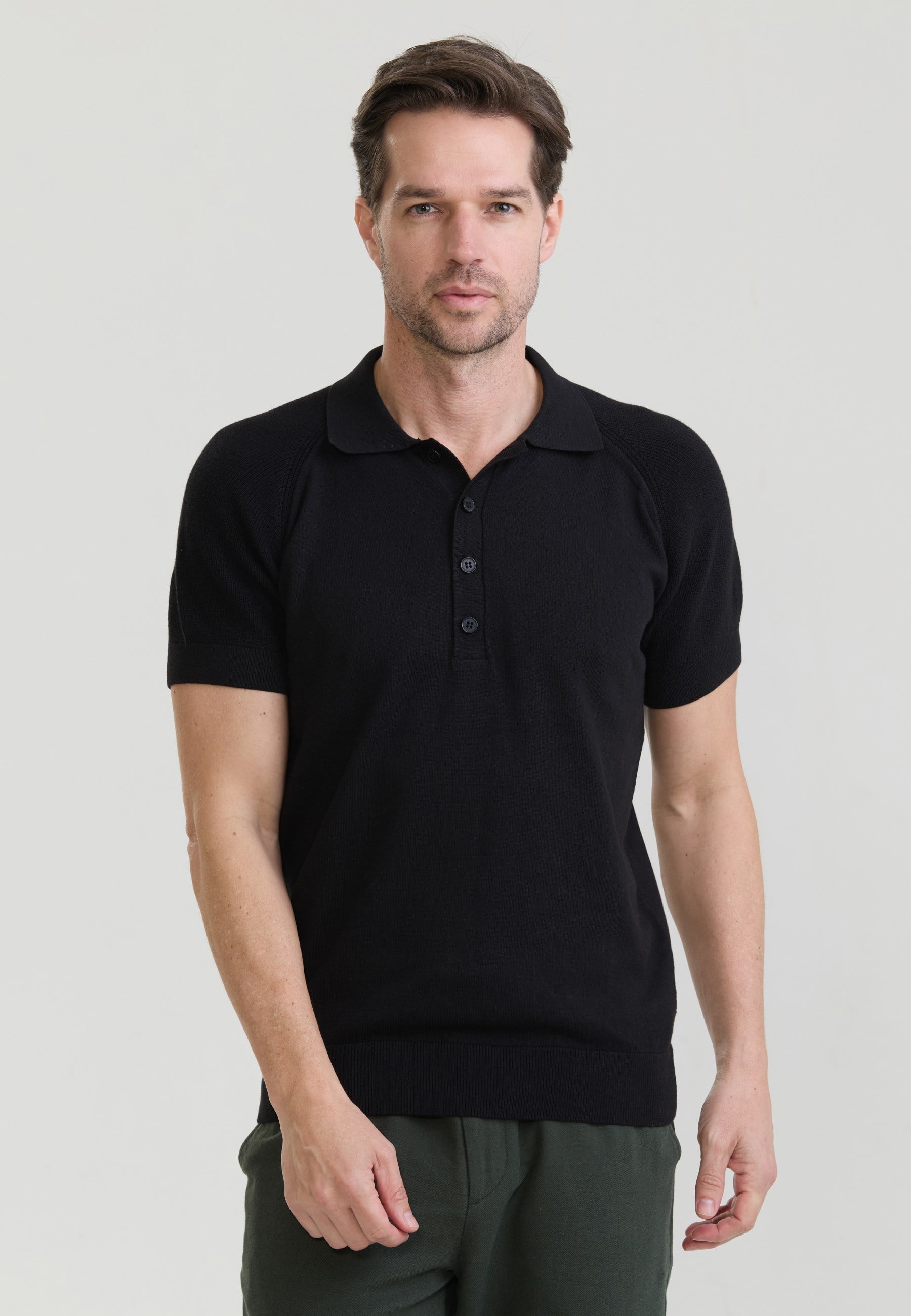 Erkek Düğme Detaylı Polo T-Shirt