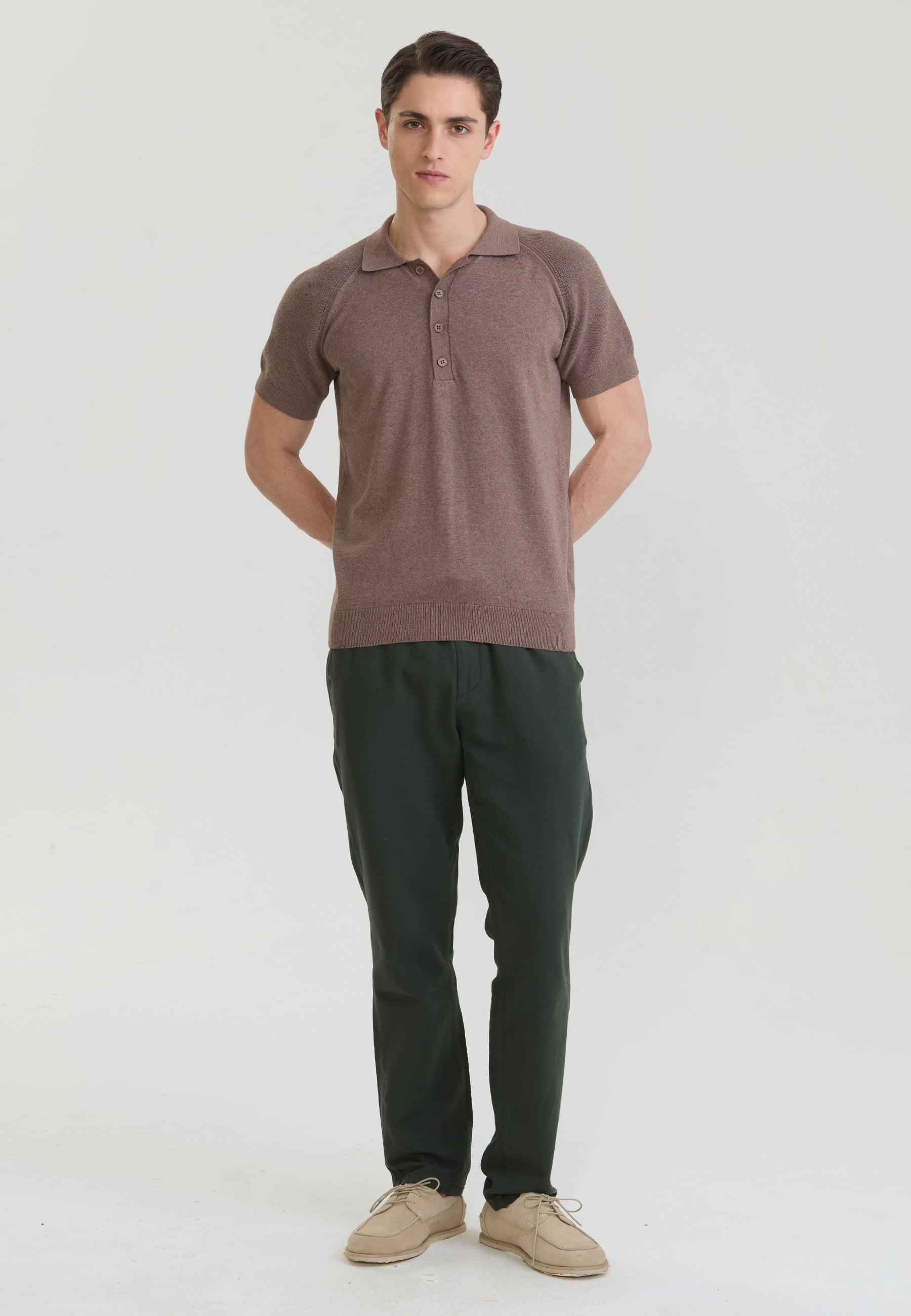 Erkek Düğme Detaylı Polo T-Shirt