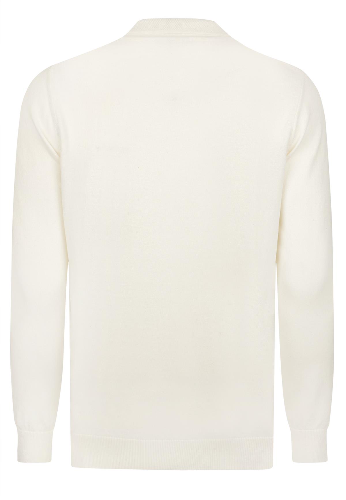 Erkek Polo Yaka Basic Kazak - Ekru