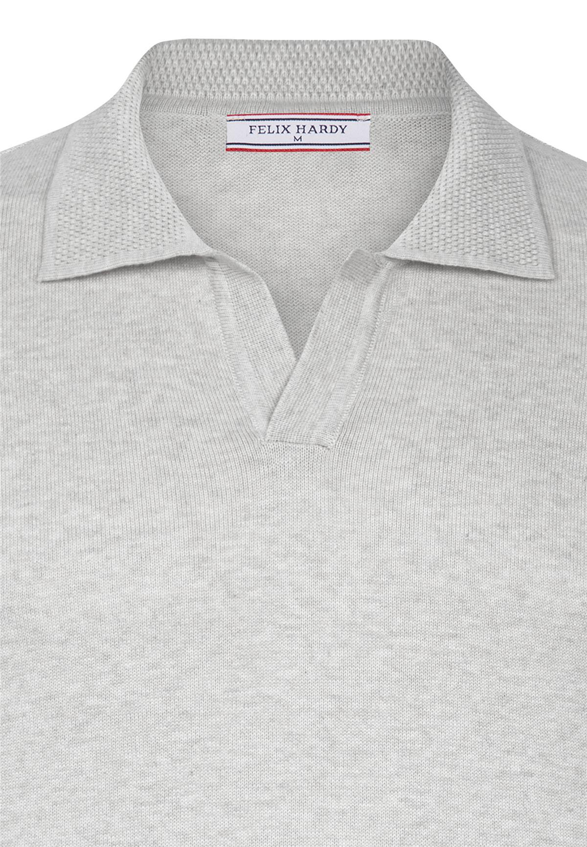 Erkek Polo Yaka Basic Kazak - Gri