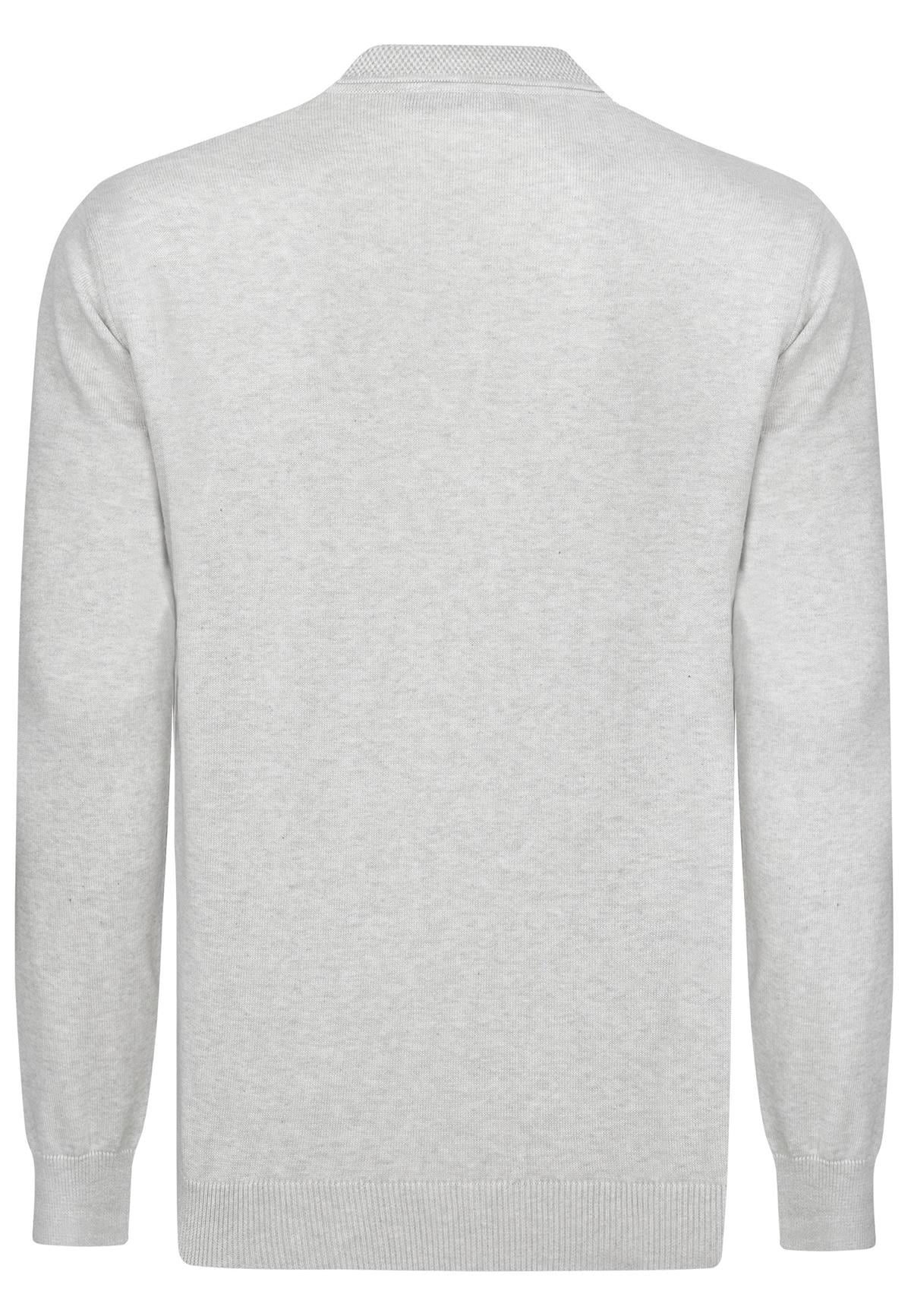 Erkek Polo Yaka Basic Kazak - Gri