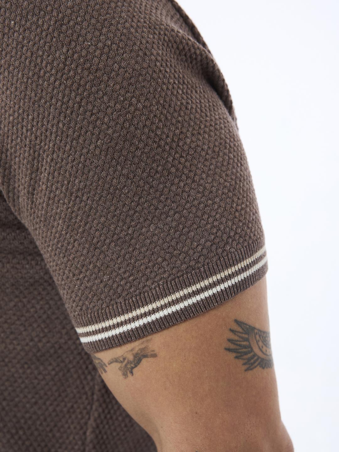 Felix Hardy Erkek Kısa Kollu Polo T-Shirt - Kahverengi
