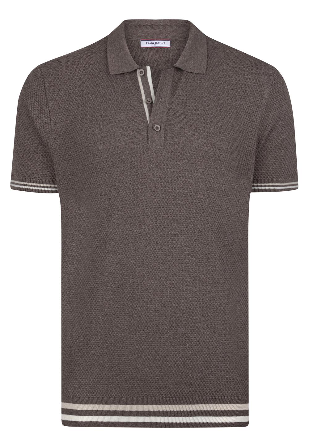 Felix Hardy Erkek Kısa Kollu Polo T-Shirt - Kahverengi