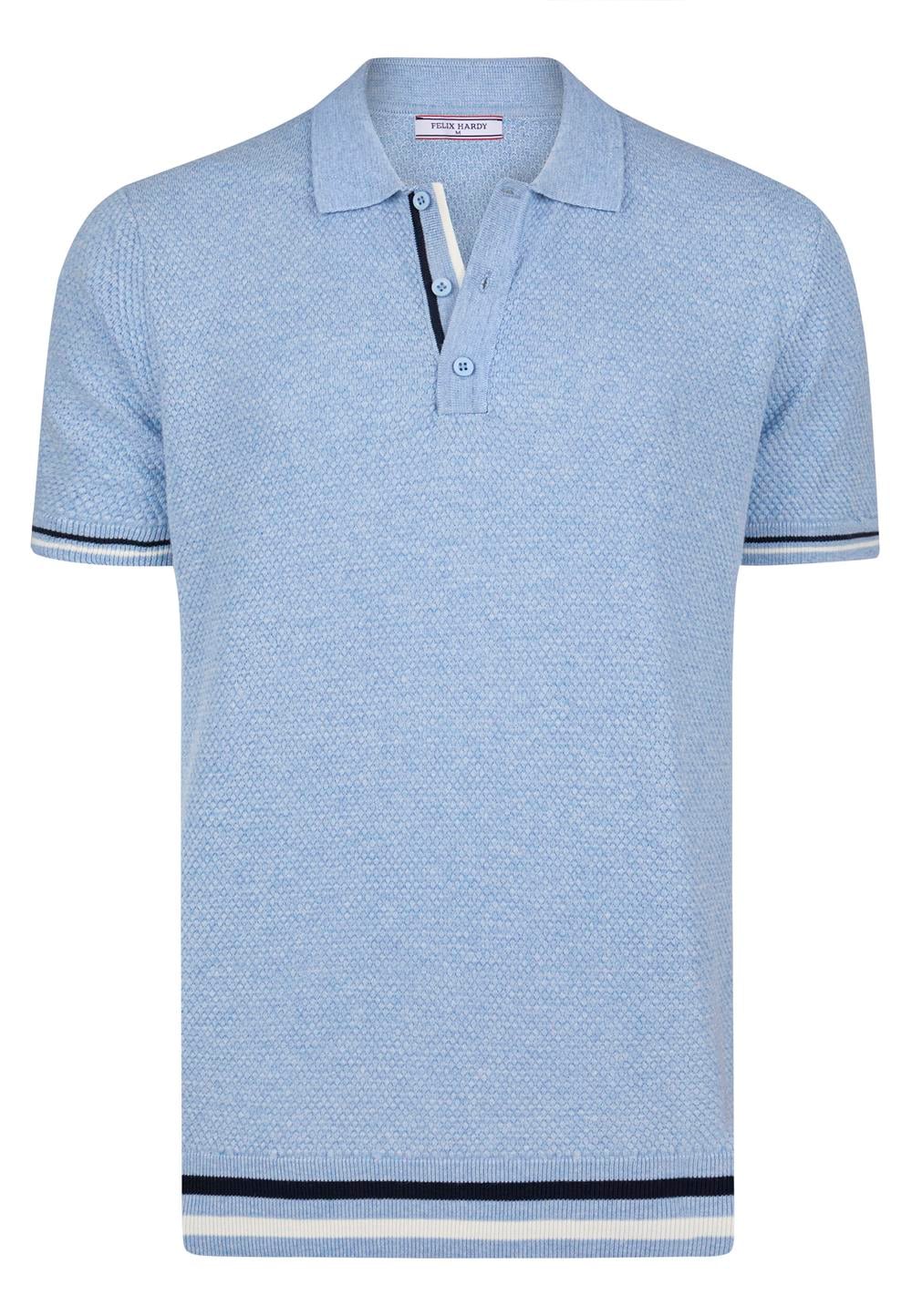 Felix Hardy Erkek Kısa Kollu Polo T-Shirt - Mavi