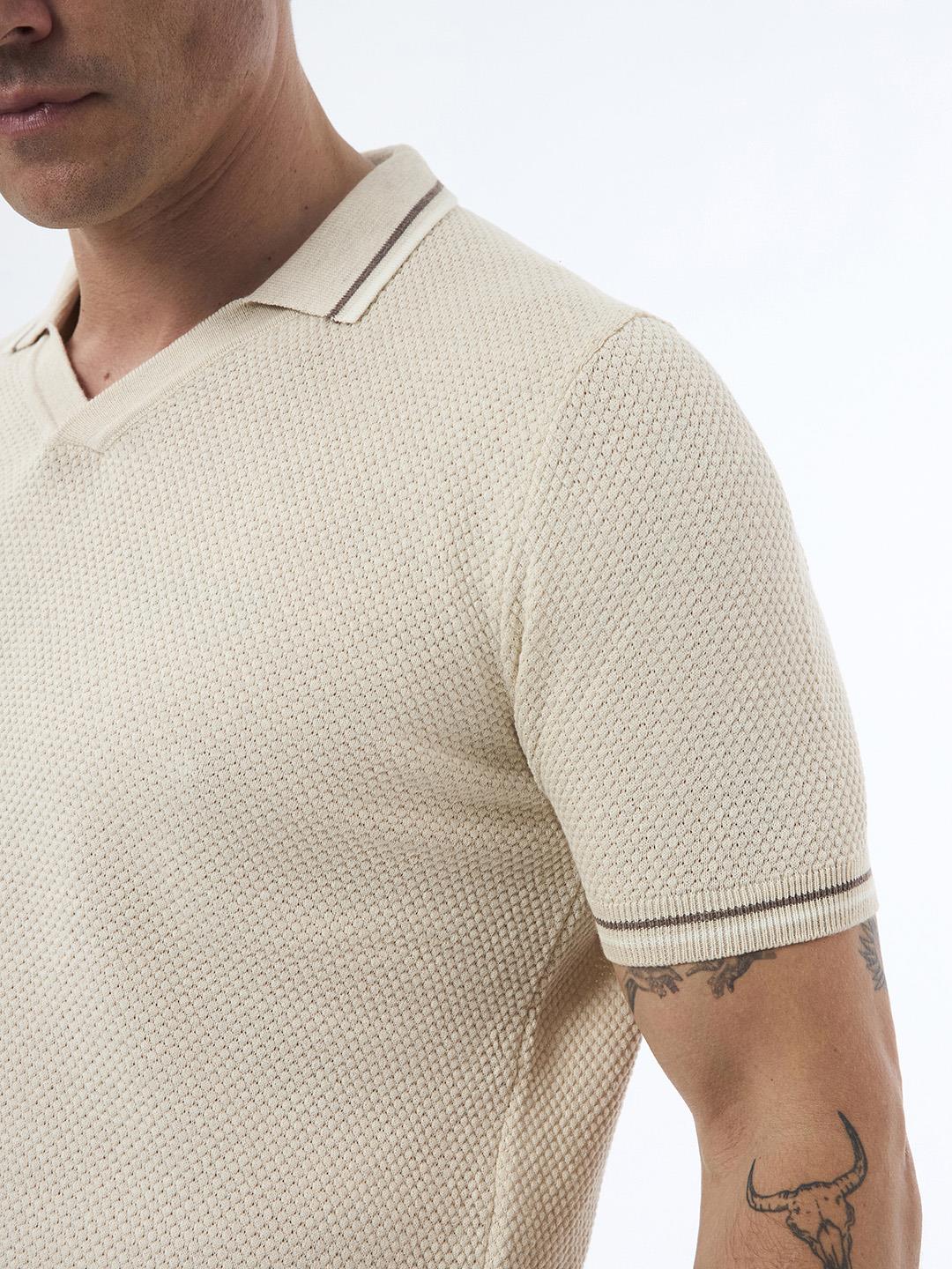 Felix Hardy Erkek Kısa Kollu Polo T-Shirt - Bej