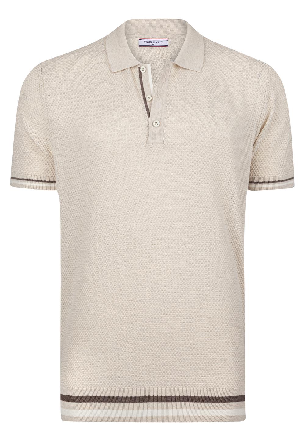 Felix Hardy Erkek Kısa Kollu Polo T-Shirt - Bej
