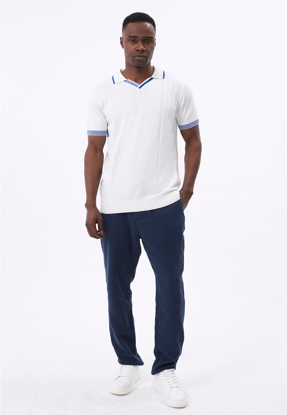 Felix Hardy Erkek Kısa Kollu Polo T-Shirt - Ekru