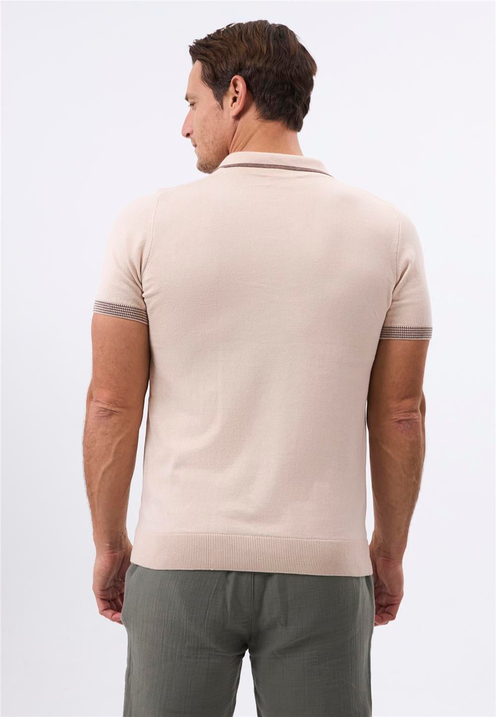 Felix Hardy Erkek Kısa Kollu Polo T-Shirt - Bej