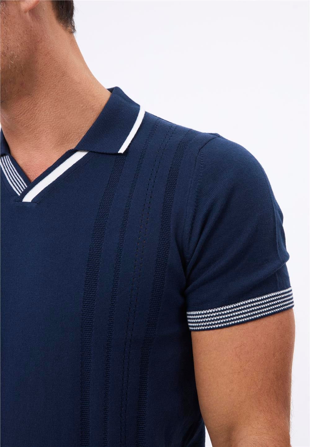 Felix Hardy Erkek Kısa Kollu Polo T-Shirt - Lacivert