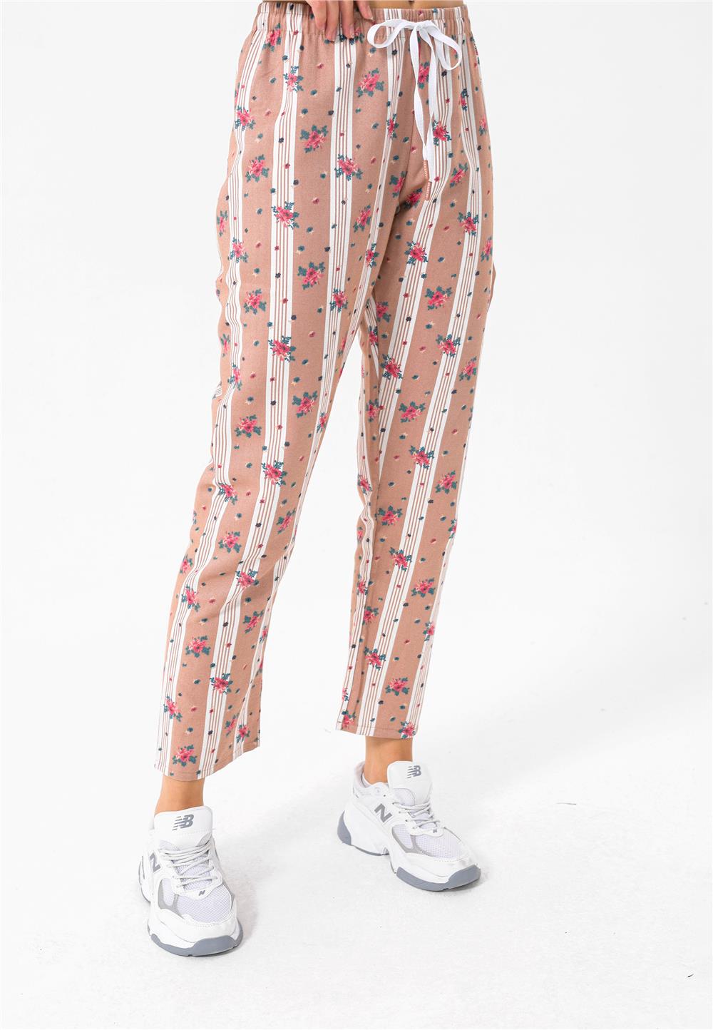 Felix Hardy Kadın İnce Yazlık Pijama - Açık Kahve-Ekru - Açık Kahve-Ekru