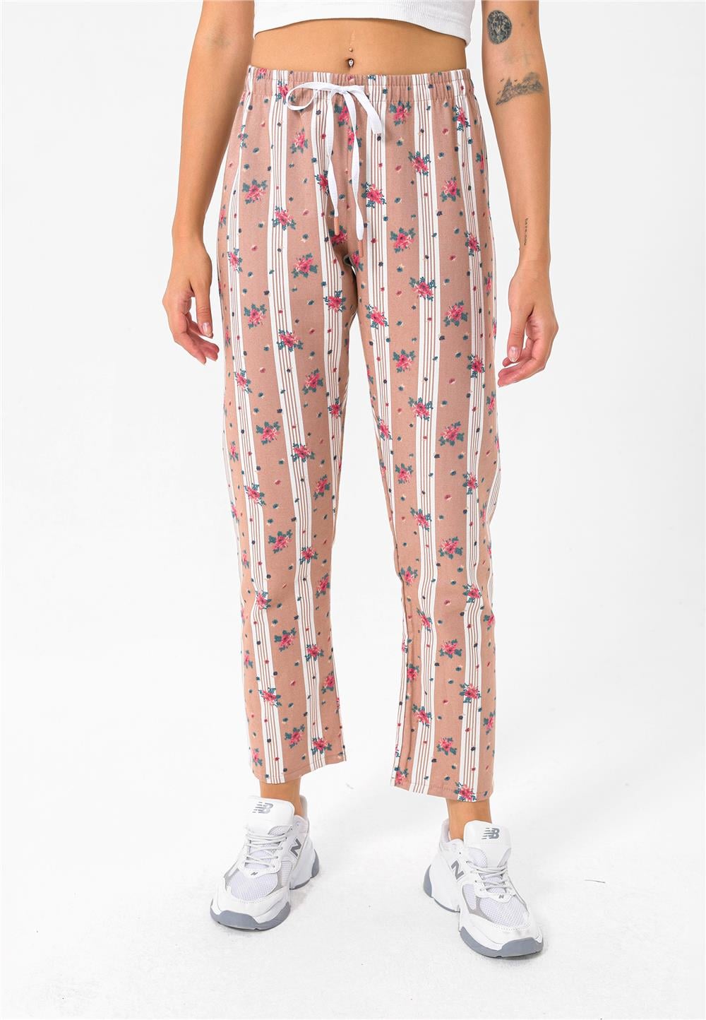 Felix Hardy Kadın İnce Yazlık Pijama - Açık Kahve-Ekru - Açık Kahve-Ekru