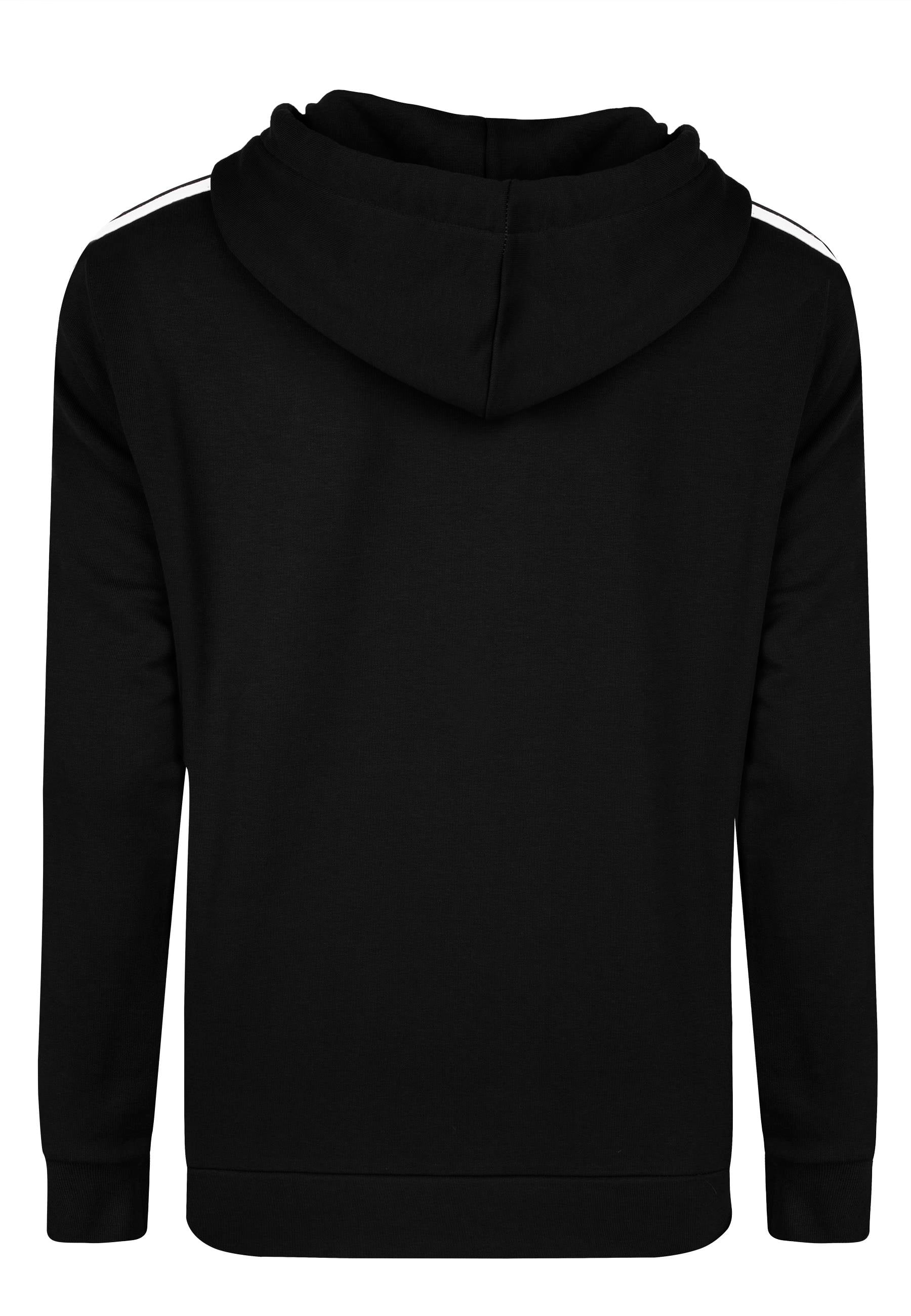 Tam Fermuarlı Kapüşonlu Sweatshirt - Siyah