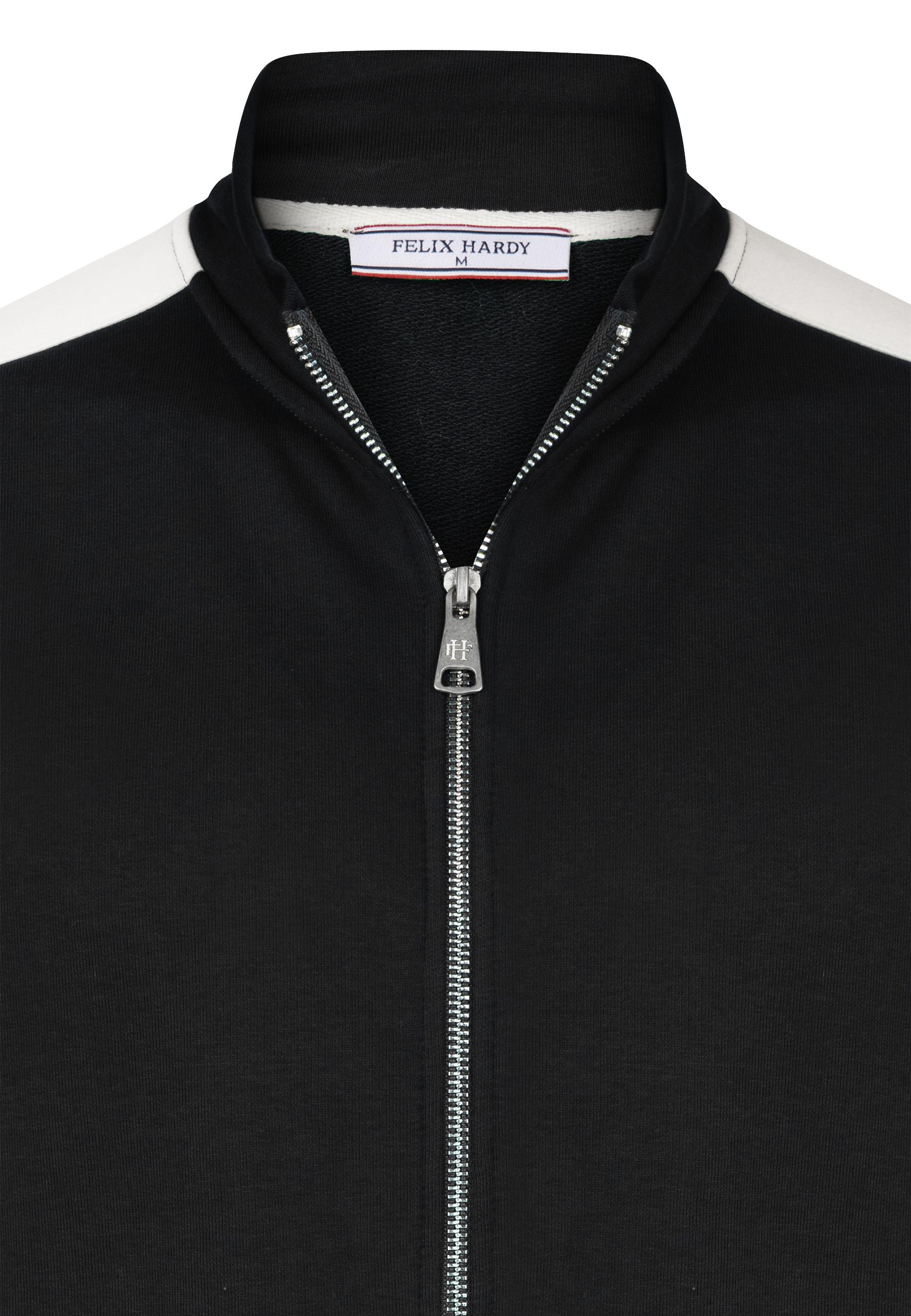 Yüksek Yaka Tam Fermuarlı Sweatshirt - Siyah