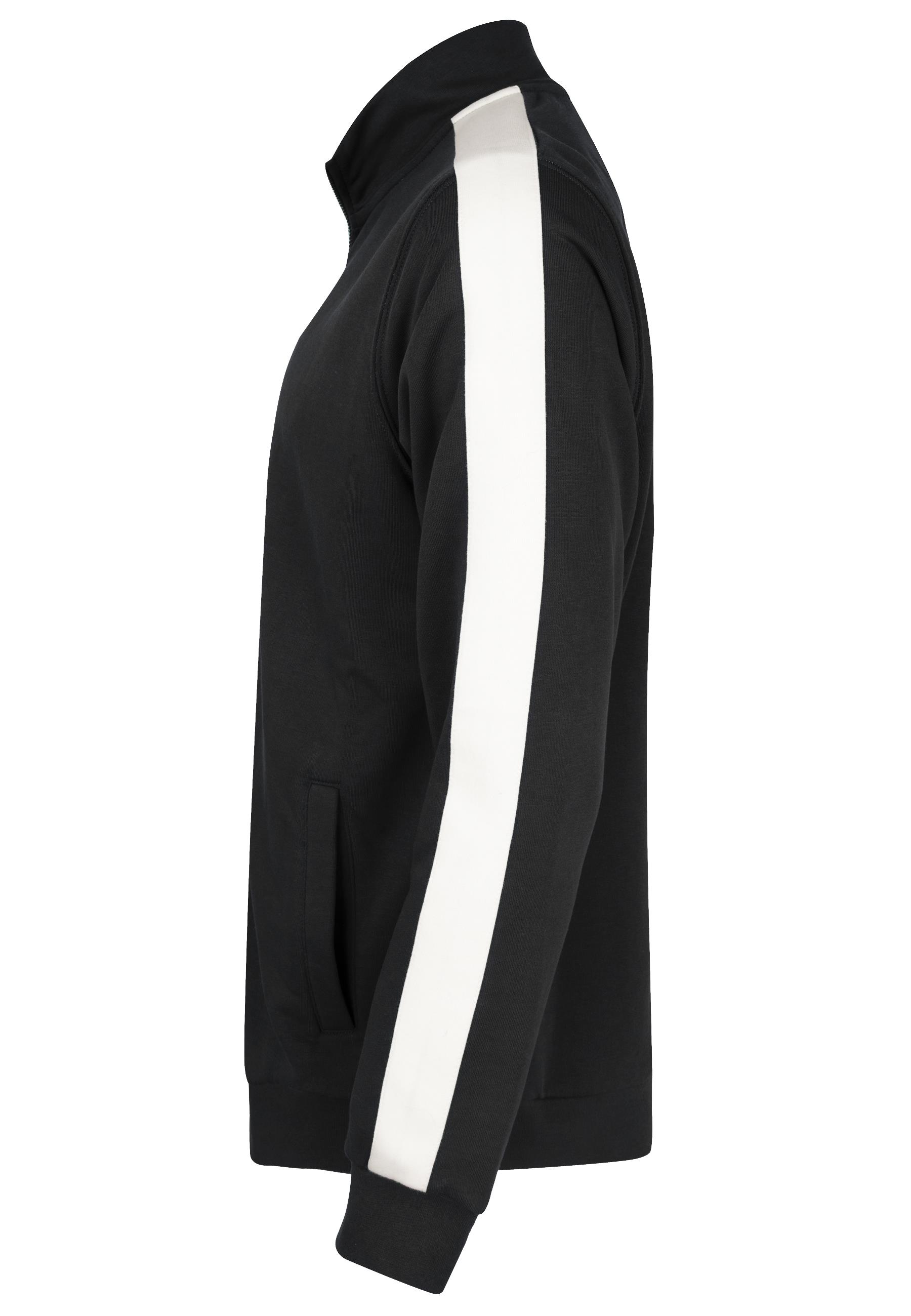 Yüksek Yaka Tam Fermuarlı Sweatshirt - Siyah