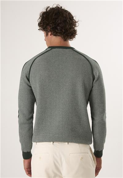 Bisiklet Yaka Basic Kazak - Açık Yeşil