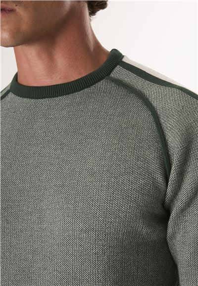 Bisiklet Yaka Basic Kazak - Açık Yeşil