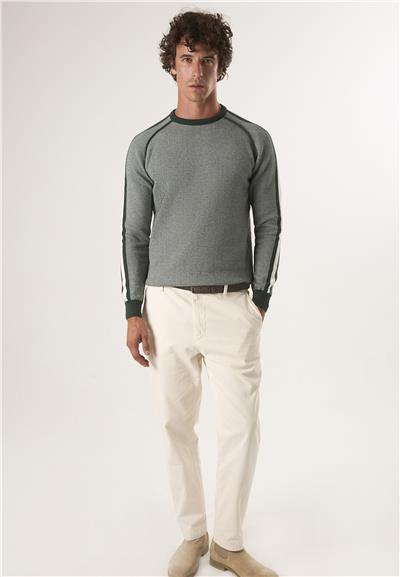 Bisiklet Yaka Basic Kazak - Açık Yeşil