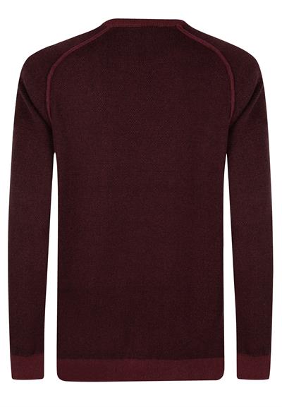 Bisiklet Yaka Basic Kazak - Bordo