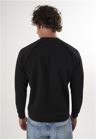Bisiklet Yaka Basic Sweatshirt - Siyah