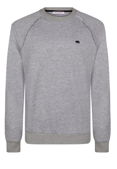 Bisiklet Yaka Basic Sweatshirt - Gri