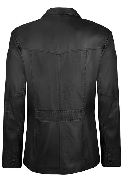 Felix Hardy Siyah Hakiki Kuzu Derisi Klasik Blazer Ceket
