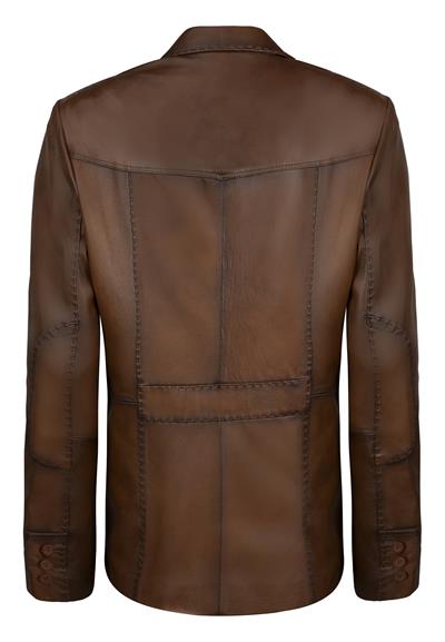 Felix Hardy Kestane Hakiki Kuzu Derisi Erkek Blazer