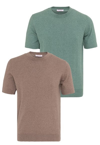Erkek 2li Basic T-Shirt