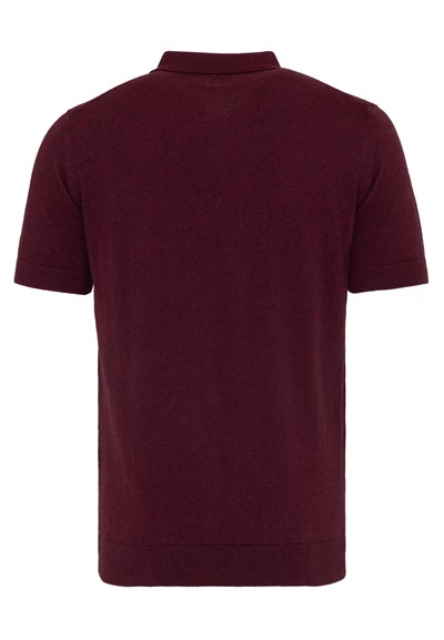 Erkek 2li Polo Yaka Triko Tişört-Bej-Bordo