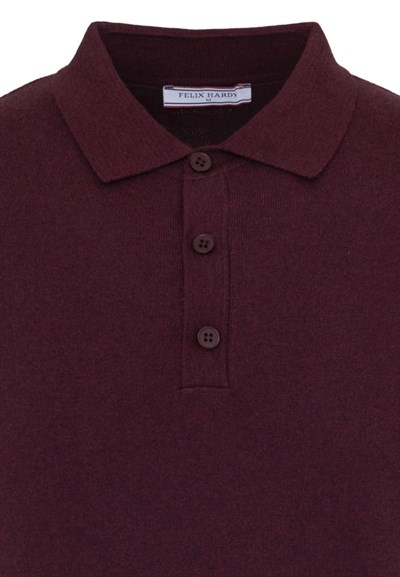 Erkek 2li Polo Yaka Triko Tişört-Bej-Bordo