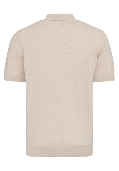 Erkek 2li Polo Yaka Triko Tişört-Bej-Ekru