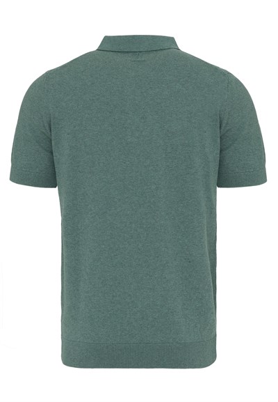 Erkek 2li Polo Yaka Triko Tişört-Bej-Yeşil